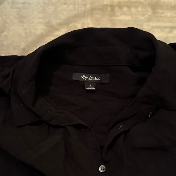 Madewell Central Drapey Shirt in Black - Picture 5 of 5